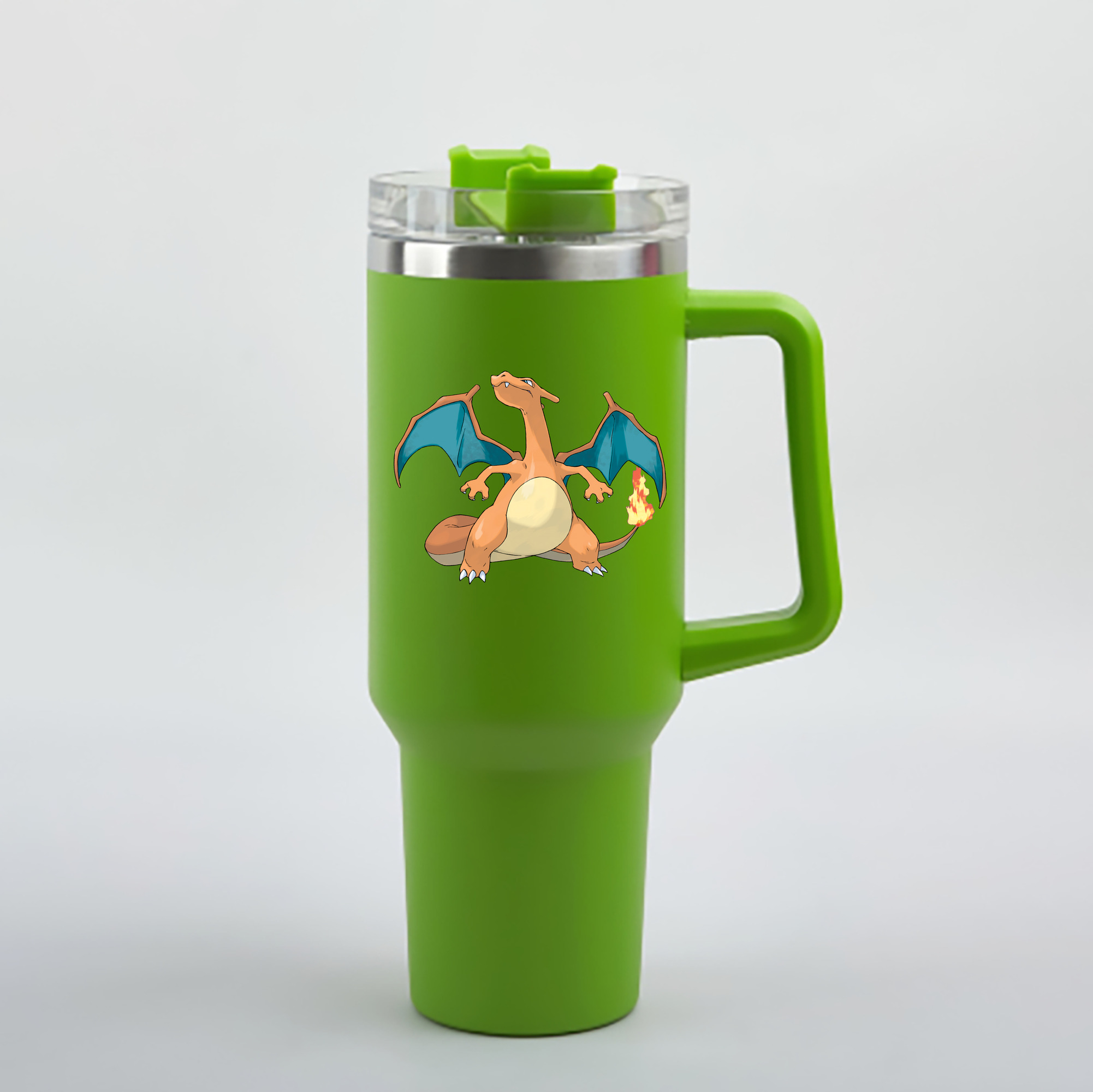 （画像用） ポケットモンスター Pokémon 1200mL車用タンブラー - クリスタルステッカー（プラスチックストロー付き）